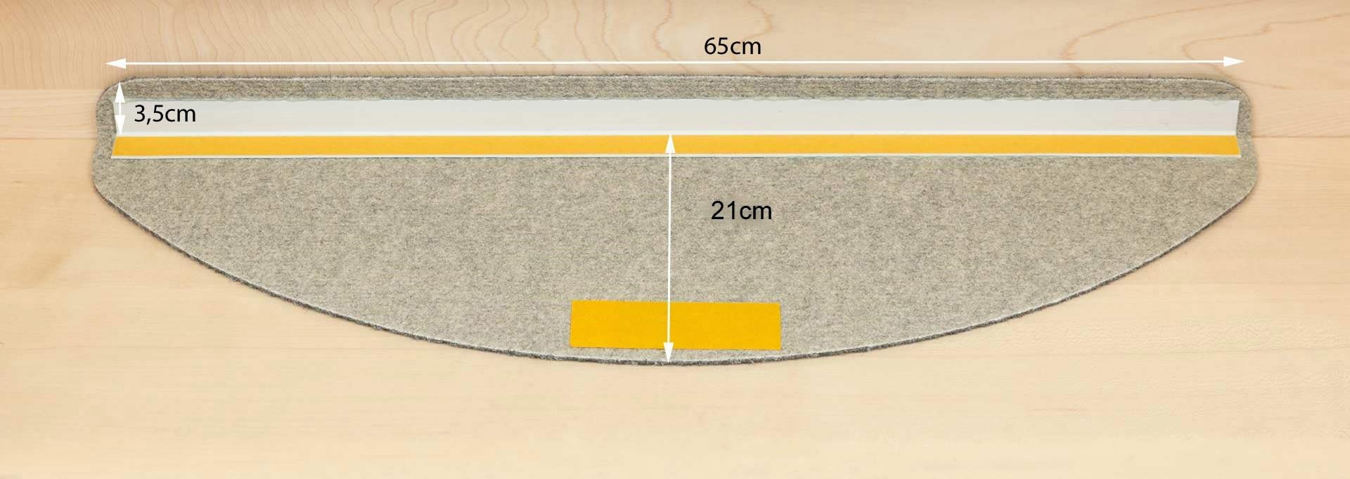 Kettelservice-Metzker Stufenmatten Treppen-Teppich Ramon® MW Halbrund Anthrazit 15er SparSet
