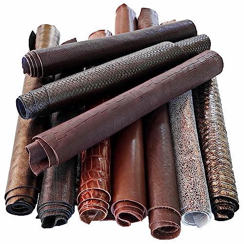 LA GARZARARA Restposten aus Mischleder, bedruckt, gemustert und unterschiedlich weich, in verschiedenen Farben, zufällige Auswahl, Mindestgröße 20x25 - maximal 40x40 cm. (Silber und Grau, 1 kg.)