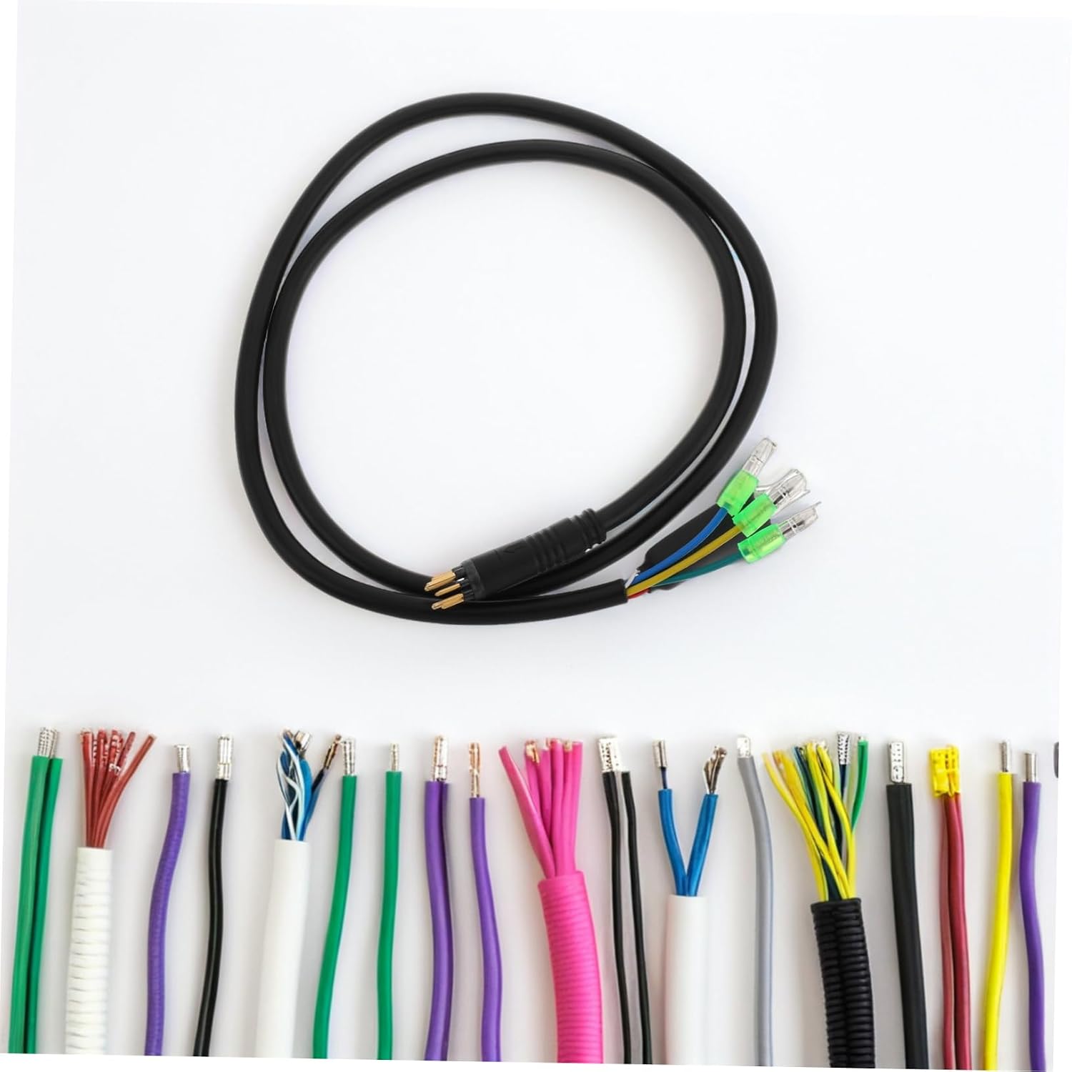 Electric Bike Motor Extension Cable Wire Connector for Bike Cable Easy Installation Suitable for Brushless Geared Gearless Hub Motors
