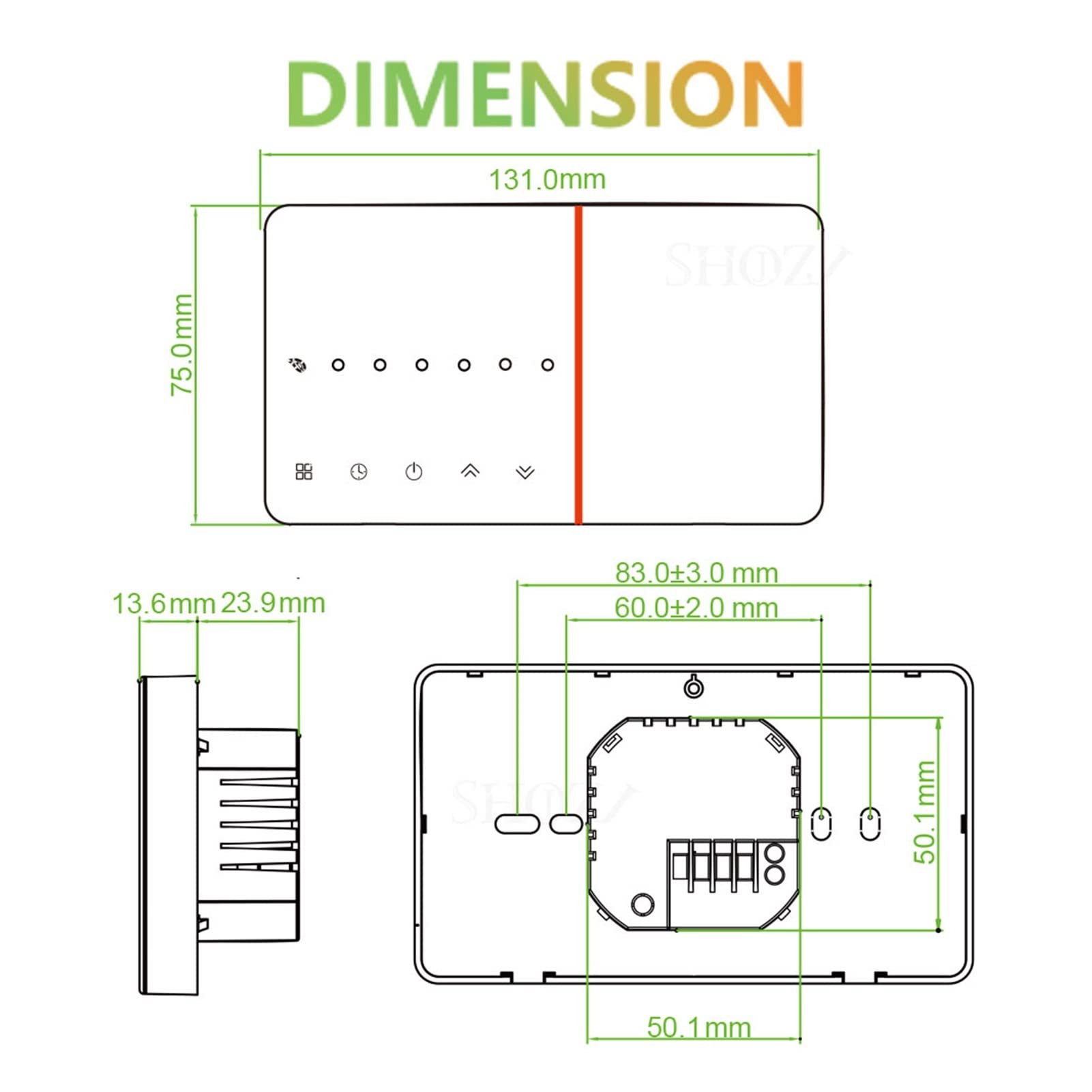 Termometro da interno igrometro digitale Termostato Smart WiFi, pavimento elettrico/riscaldamento acqua/gas caldaia a gas Temperatura Temperatura telecomando Con display LCD(NTC 10M,24V)