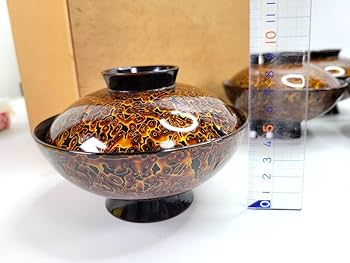 木製六角形椀 Amazon.co.jp: 大吉屋 御吸物椀 会津漆塗 金虫喰漆 吸椀 10客