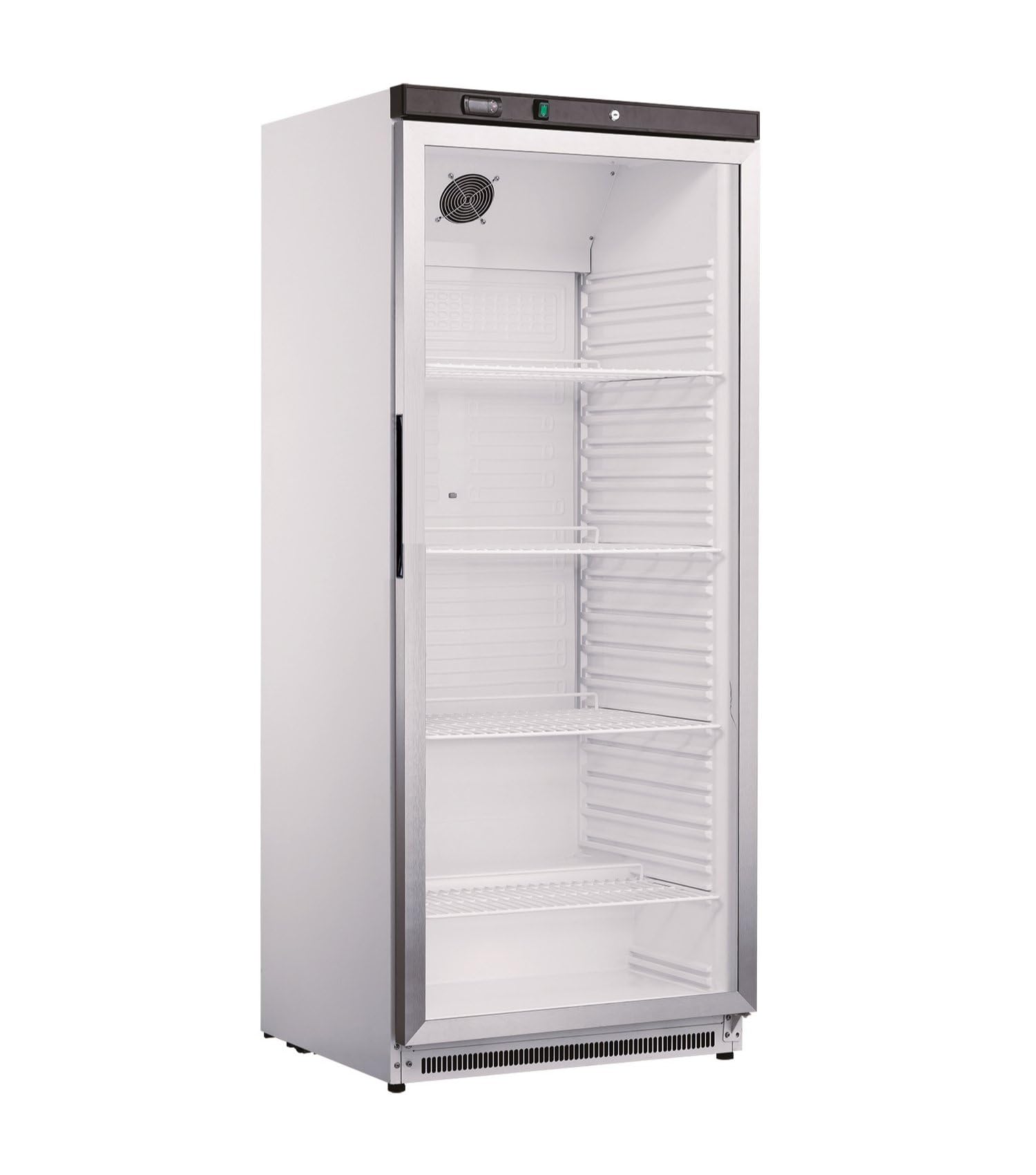 Ristoattrezzature Armadio frigo refrigerato in abs 1 anta in vetro 600 lt ventilato +0 +10 °C - ZX