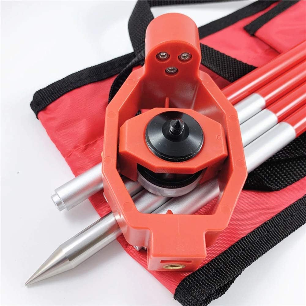 Mini-Prisma mit 4 Stangen, professionelles tragbares Prismenset mit Schultergurttasche, 4 x 30 mm Verlängerungsstab, Spitze Spitze, 17,5 mm Offset-Konstante – für Leica Totalstation