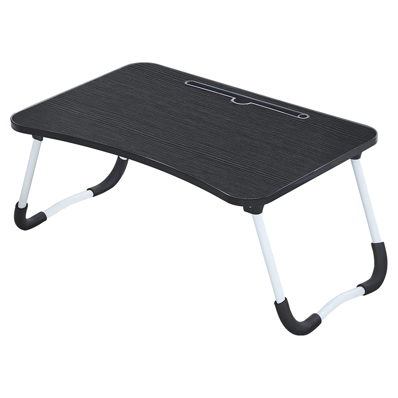 N/Q Black Lemroe Portable Foldable Bed Desk Laptop Table With Phone Slot Notebook Stand Reading Holder For Eating Breakfast Watching Movie On Bed (Black)