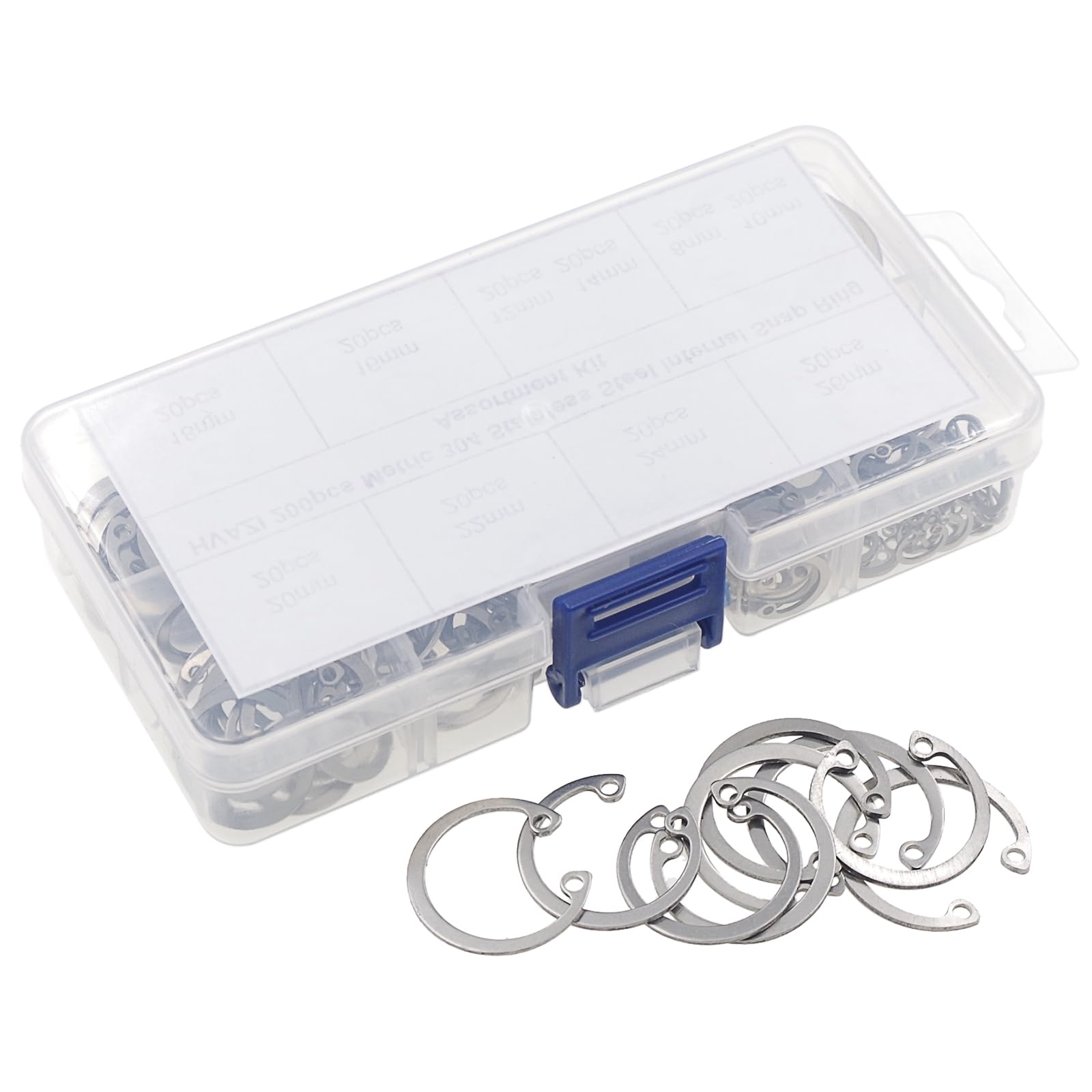 Stainless Steel Retaining Rings - 200 PCS Kit -7