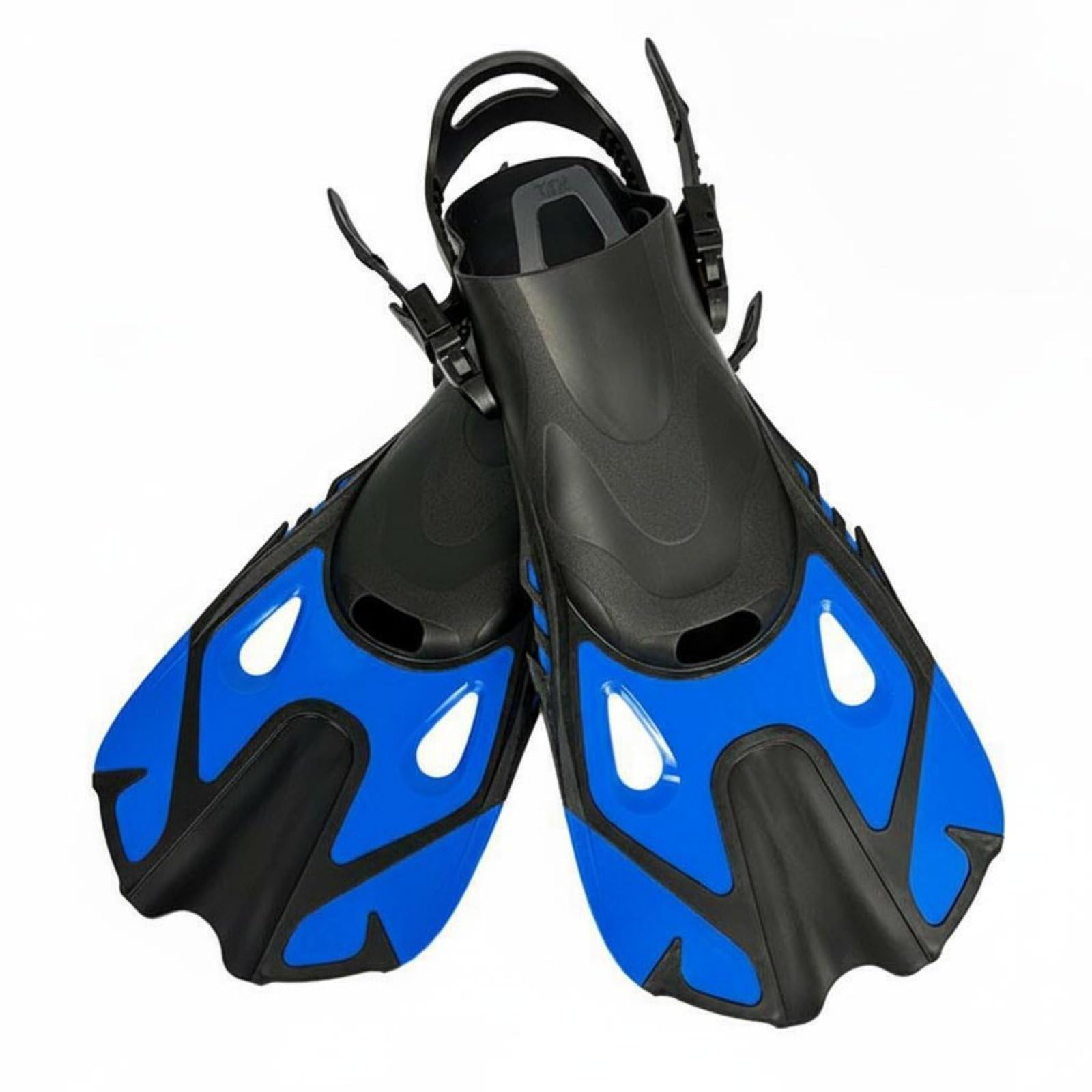Palmes de Plongée Palmes de Snorkeling Palmes de Natation Palmes Courtes et Contrôle Format Compact Faciles à Transporter PP TPE Ajustables Ajustement