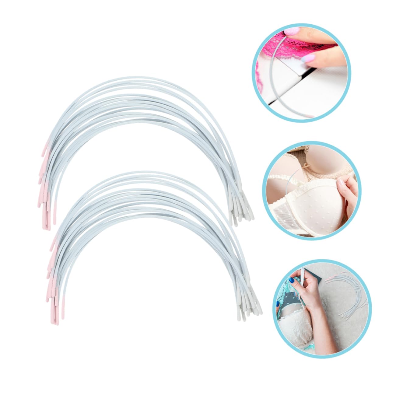 Tofficu 200pares Aros Para Sujetadores Reemplazo De Inoxidable Para Sujetadores De Mujer y Accesorios Para Costura De Lencería