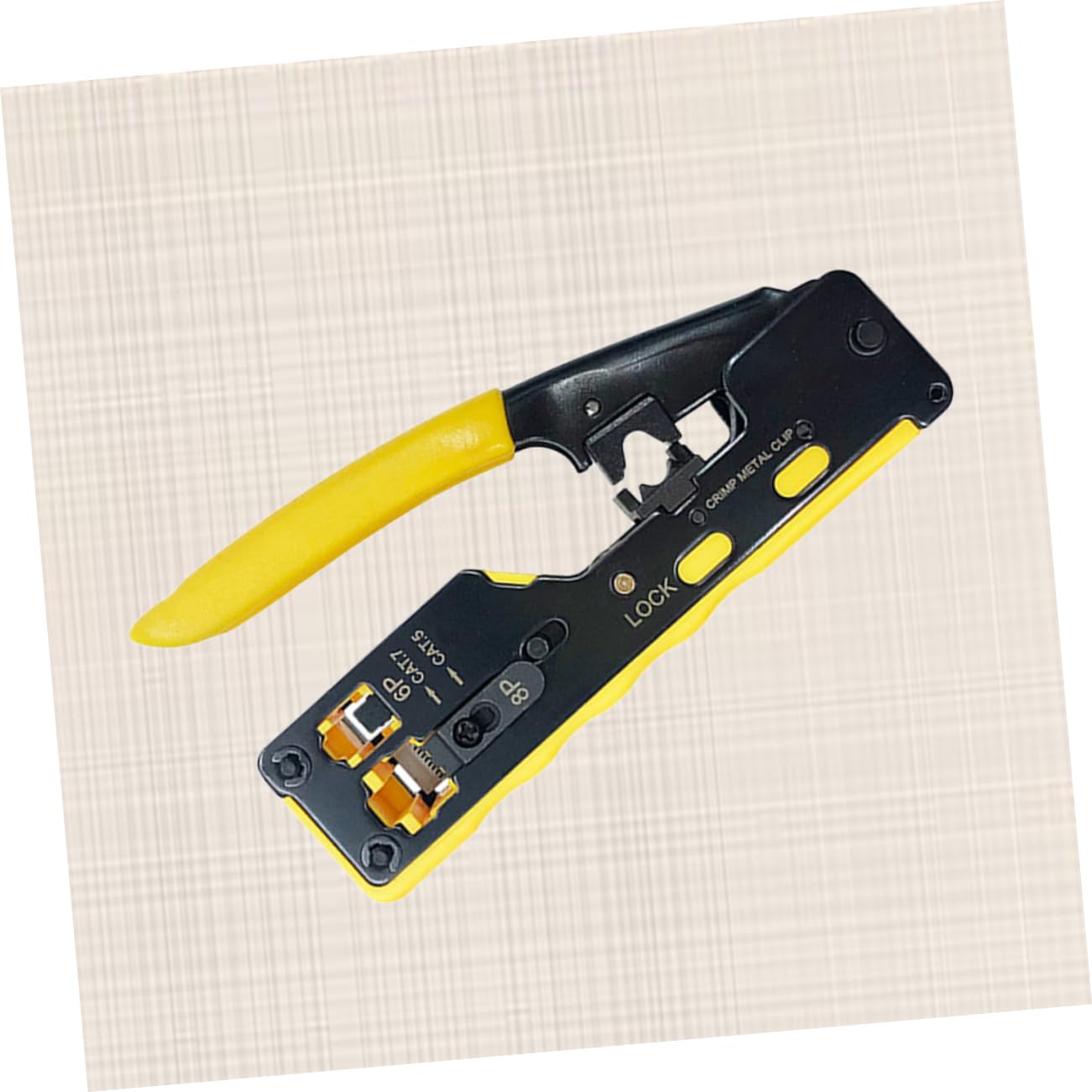 Pinza per cavi di rete per cavi di rete, pinza spelafili pinza crimpatrice pinza per cavi pass-thru strumento modulare pinza di rete attraverso strumento di crimpatura
