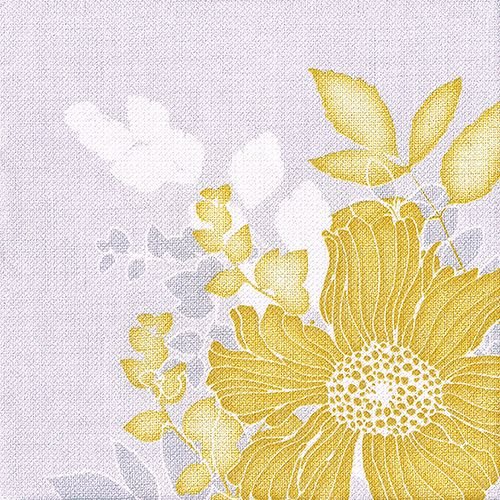 Serviettes 40x40 cm Annabel jaune moutarde pour table de fête
