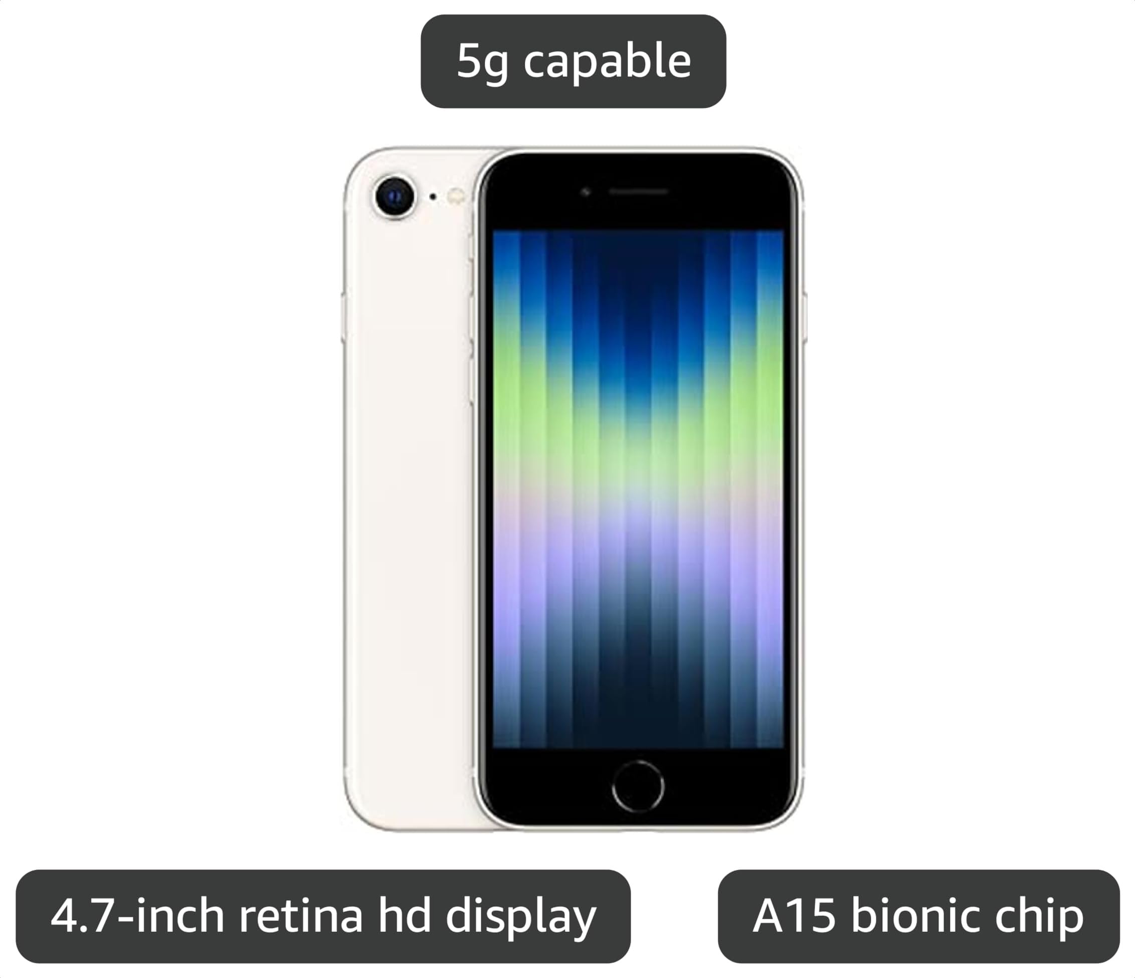 Amazon.com: Apple iPhone SE 3rd Gen, 128GB, Starlight - Locked to