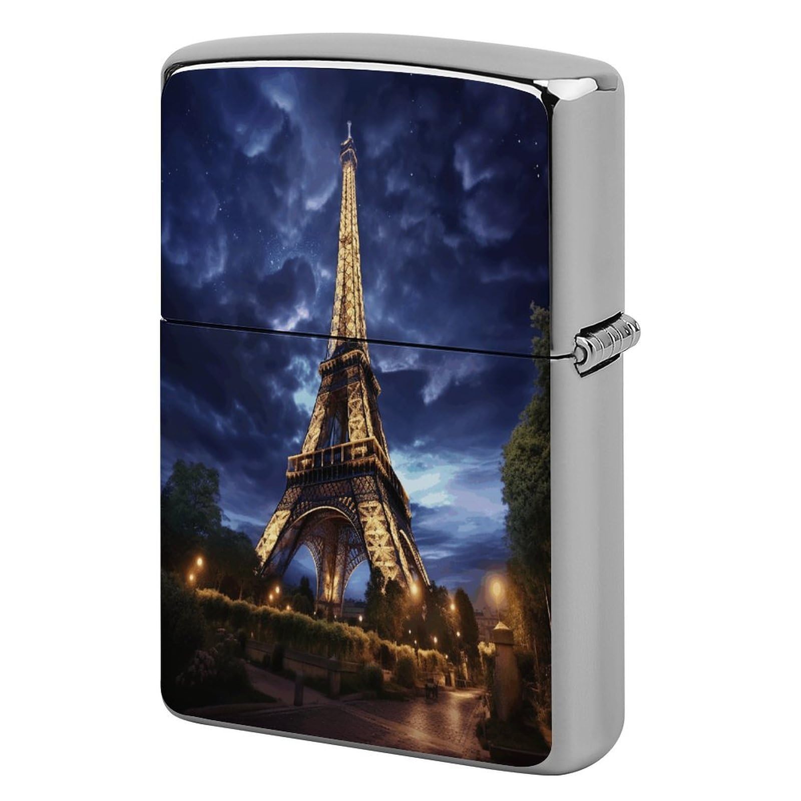 Fodpand Style Fantasy Eiffel Tower Metal Lighter Case Cover Lighter Sleeve