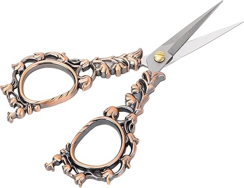 Miniatura 4 de Tijeras de bordado de costura de diseño europeo vintage antiguo para costura de tela - Bronce H (bronce antiguo)