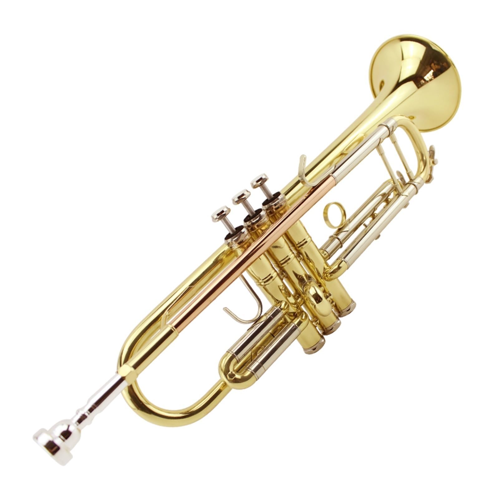 trąbka instrument Trąbka mosiężna trójkolorowa w kolorze B-dur dla początkujących, którzy chcą grać profesjonalnie