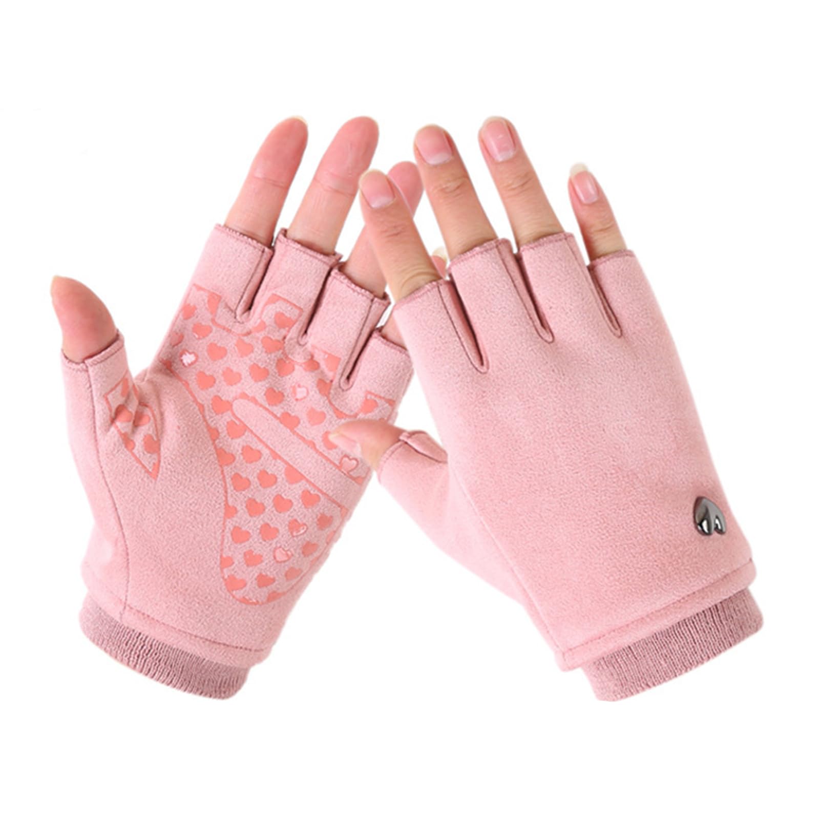 Fingerless Driving Gloves for Men Women Suede Half Finger Leather Gloves Fingerless for Outdoor Photography Motorcycling Cycling Hiking