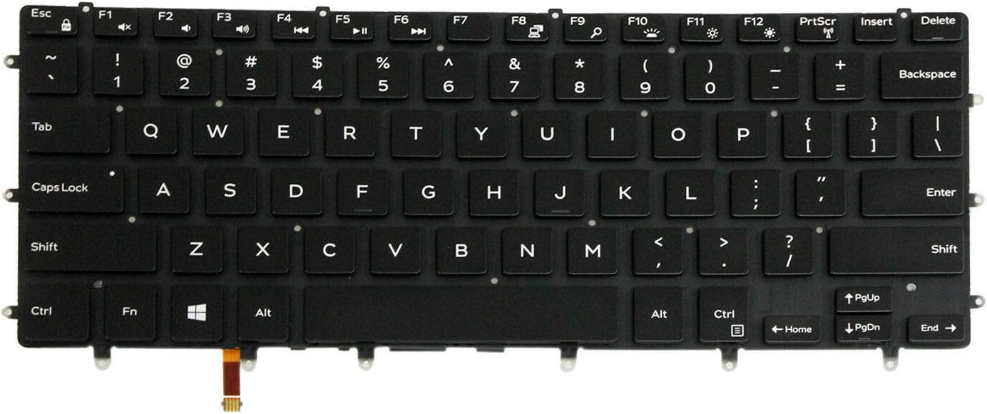 KBR Backlight Keyboard Replacement for Dell XPS 15 9550 9560 9570, Precision 15-5510 M5510, Inspiron 15 7558 7568 Laptop US Layout GDT9F