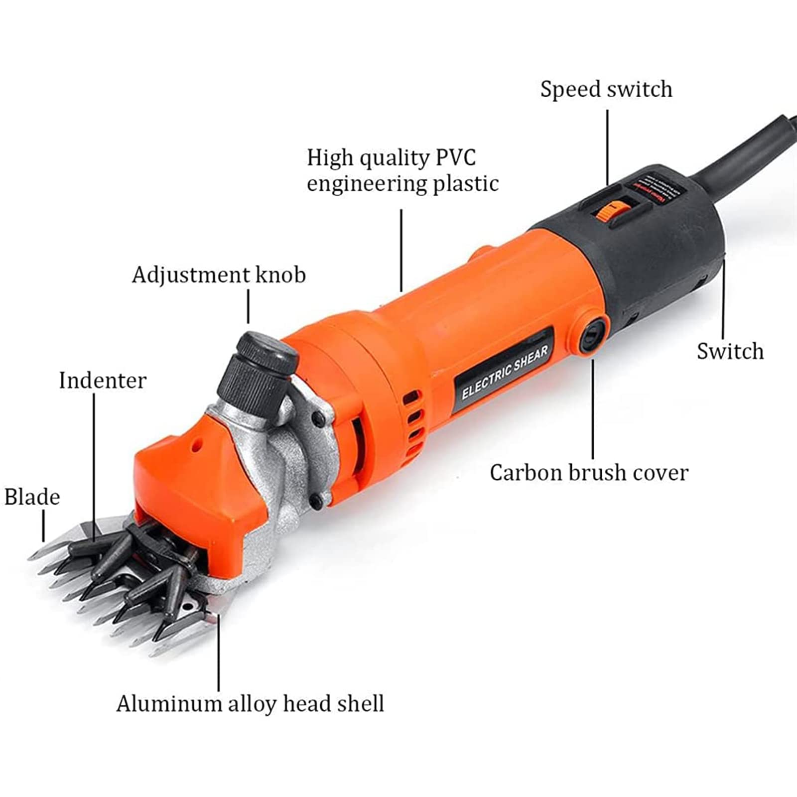 Cesoie Elettriche per Pecore, 690W 6 Marce Elettriche per Tosare per Pecore E Capre per Pecore, Capre, Lama, Cavalli, Alpaca