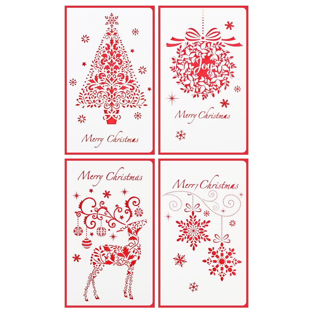 4 Paar Weihnachts-Socken für Frauen, Elch-Schneemann-gestreifte fuzzy Crew-Socken, warme flauschige Socken mit gestreiftem Muster, inklusive Grußkarte, ideale Geschenkidee für die Weihnachtszeit
