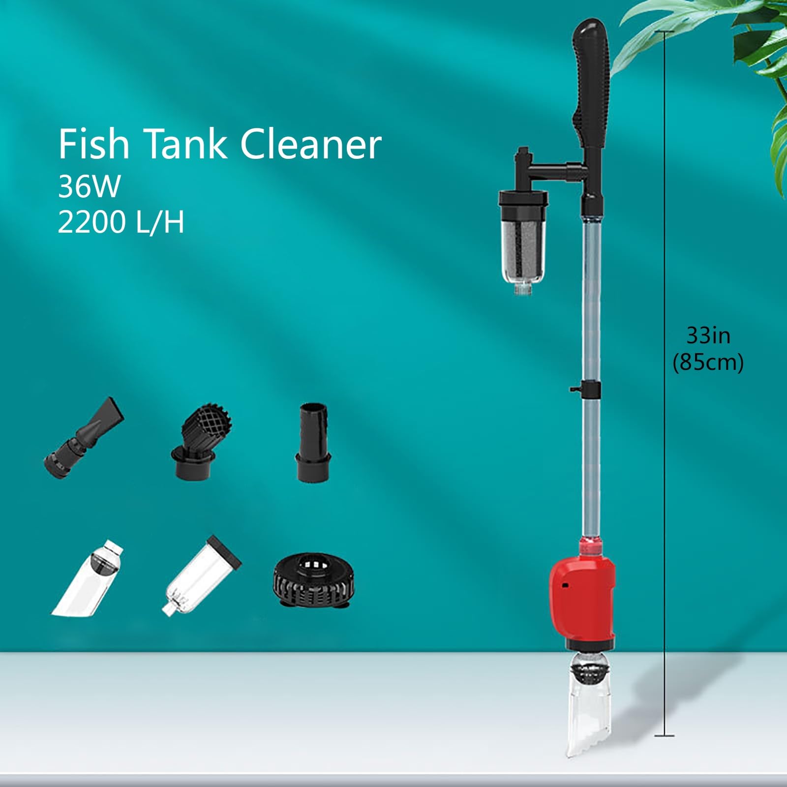 Limpiador De Grava De Acuario, Herramientas De Vacío para Peceras, Limpiador De Algas, Adecuado para Cambiar El Agua De Lavado Filtro De Agua De Arena y Circulación De Agua
