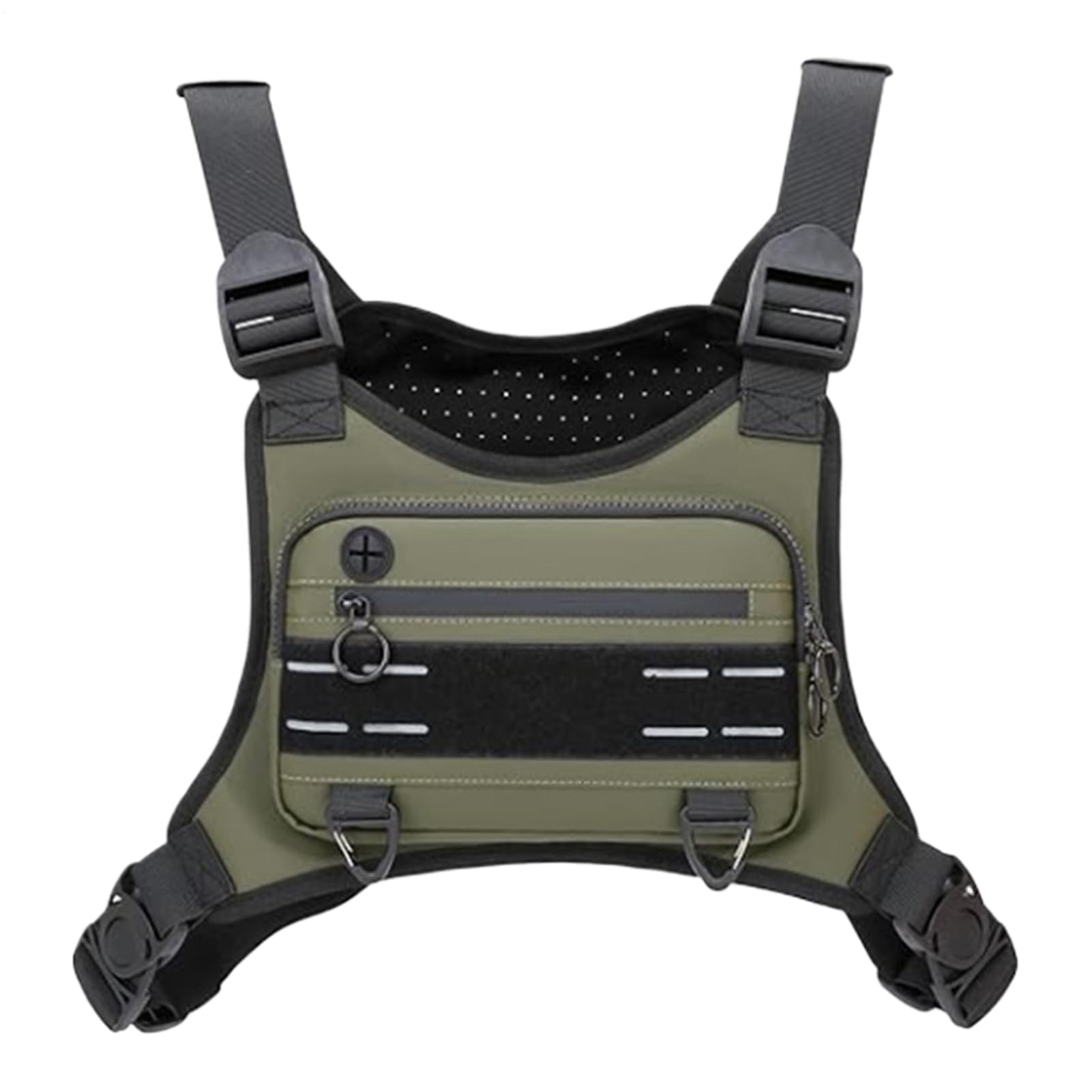 Running Chest Pack for Men - Sports Bag Running Chest Pack - Vest Pouch Phone Holder Adjustable for Hiking Runners Jogging Hunting Workout Men Women Biking Outdoor Travel