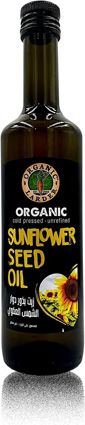 Organic Larder Cold Pressed Unrefined Sunflower Seed Oil - 500ml