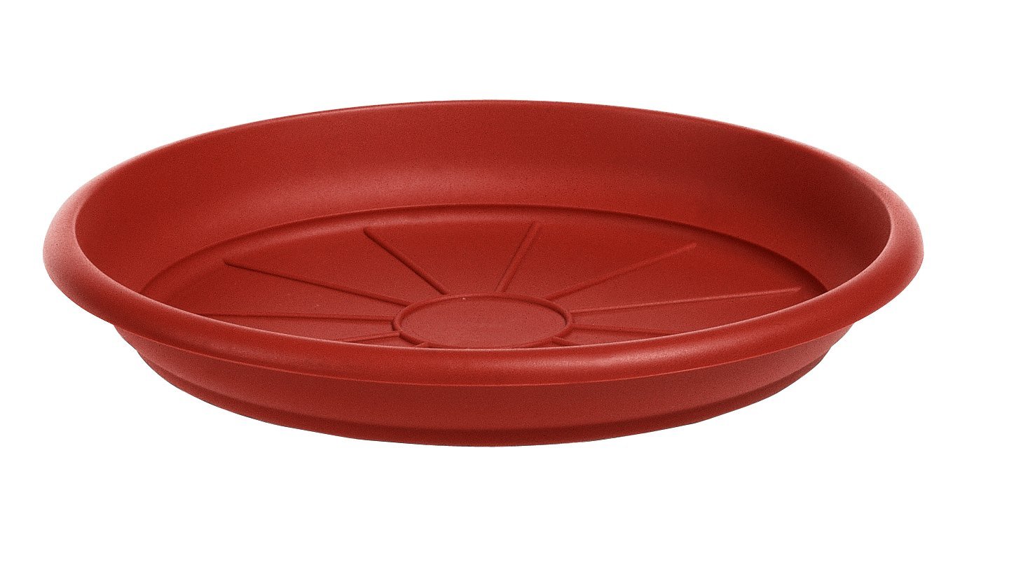 Soucoupe Pour Pot De Fleurs Rond 37 Cm - Couleur Terre Cuite - Plastique Résistant UV - Pour Intérieur Et Extérieur