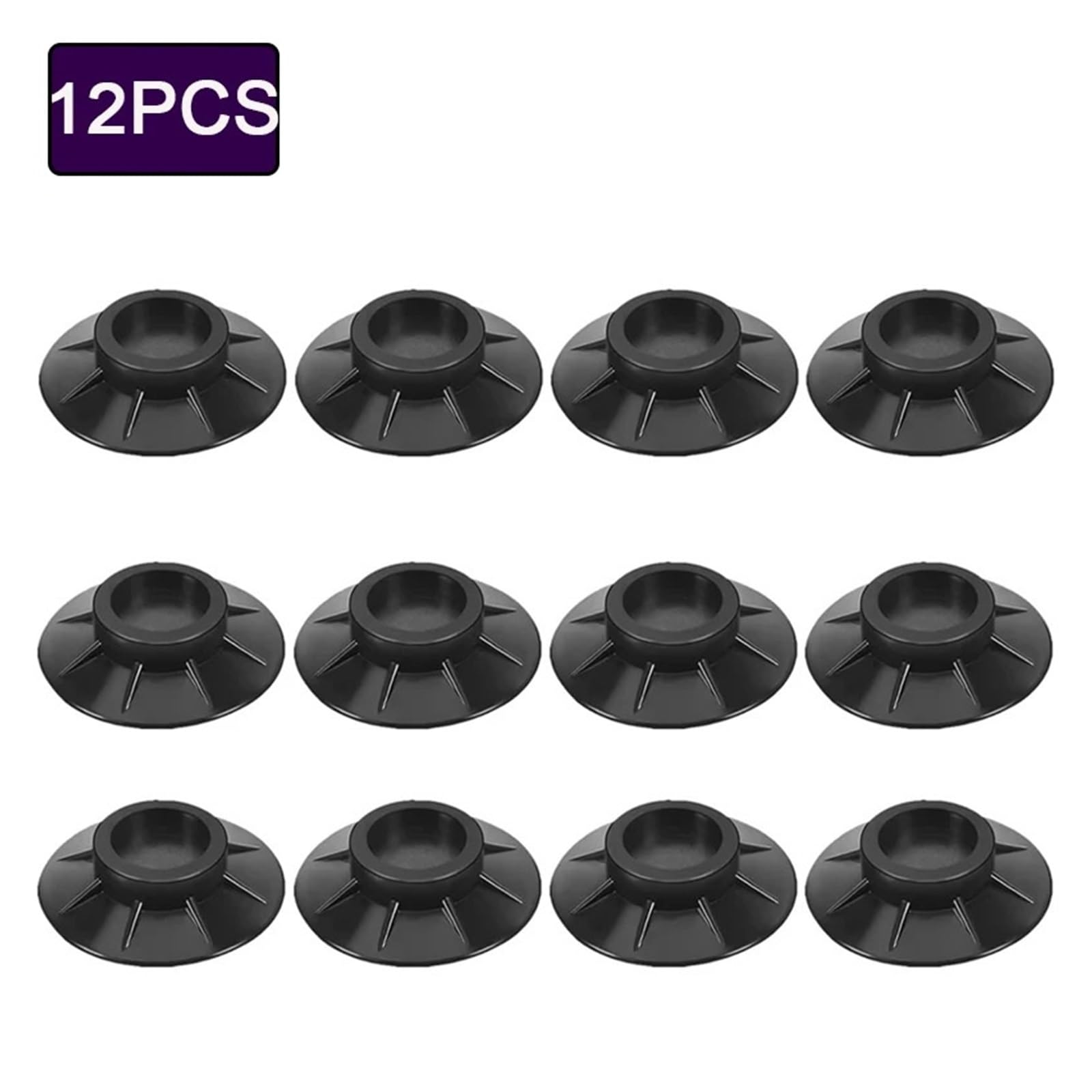Pies de Goma Altura Ajustable for Lavadora | Amortigua y protege los pies de la máquina, reduciendo los daños por fricción en el suelo.(12pcs)