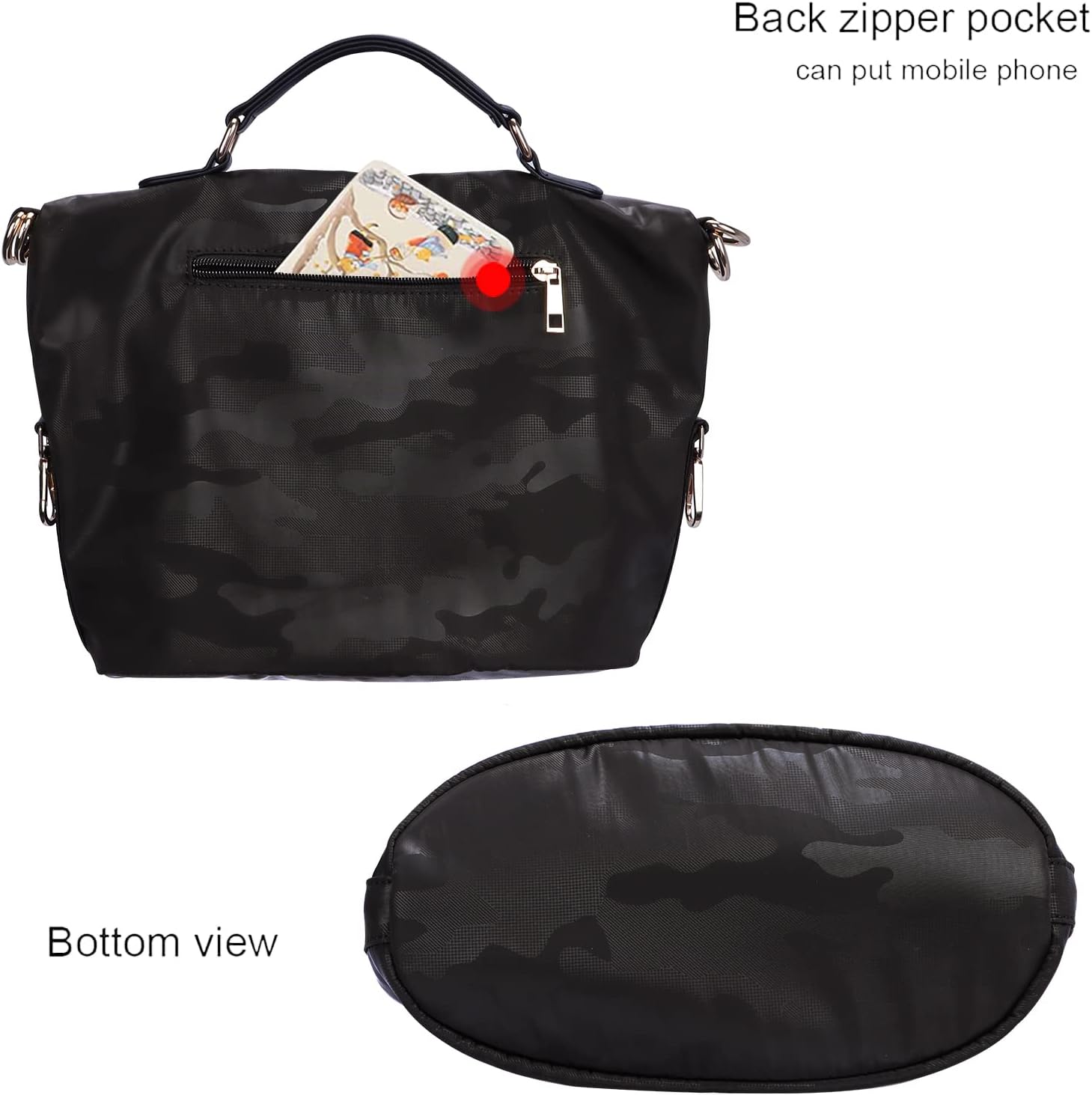 Nylon Crossbody Handbag for Women Anti-theft Purse Shopping Tote Bag Lightweight Shoulder Bag - Image 4