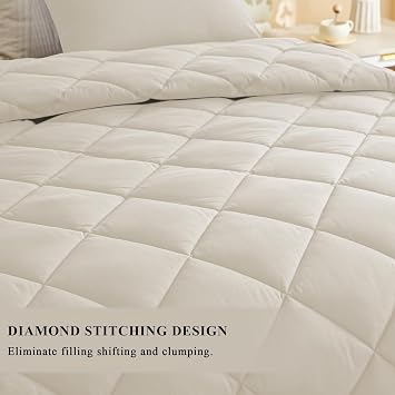 Oversized King Comforter, Extra Large King Size Comforter Oversized, All Season Soft Lightweight Quilt Down Alternative Duvet Insert with 8 Corner Tabs(120x98, Beige)
