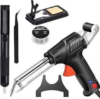 Internal Heating Industrial Laser Welding Tool, Automatic Wired Handheld Laser Welder, Multi-Function Soldering Iron Soldering Gun Set, Industrial Home DIY Use Maquina De Soldar Black