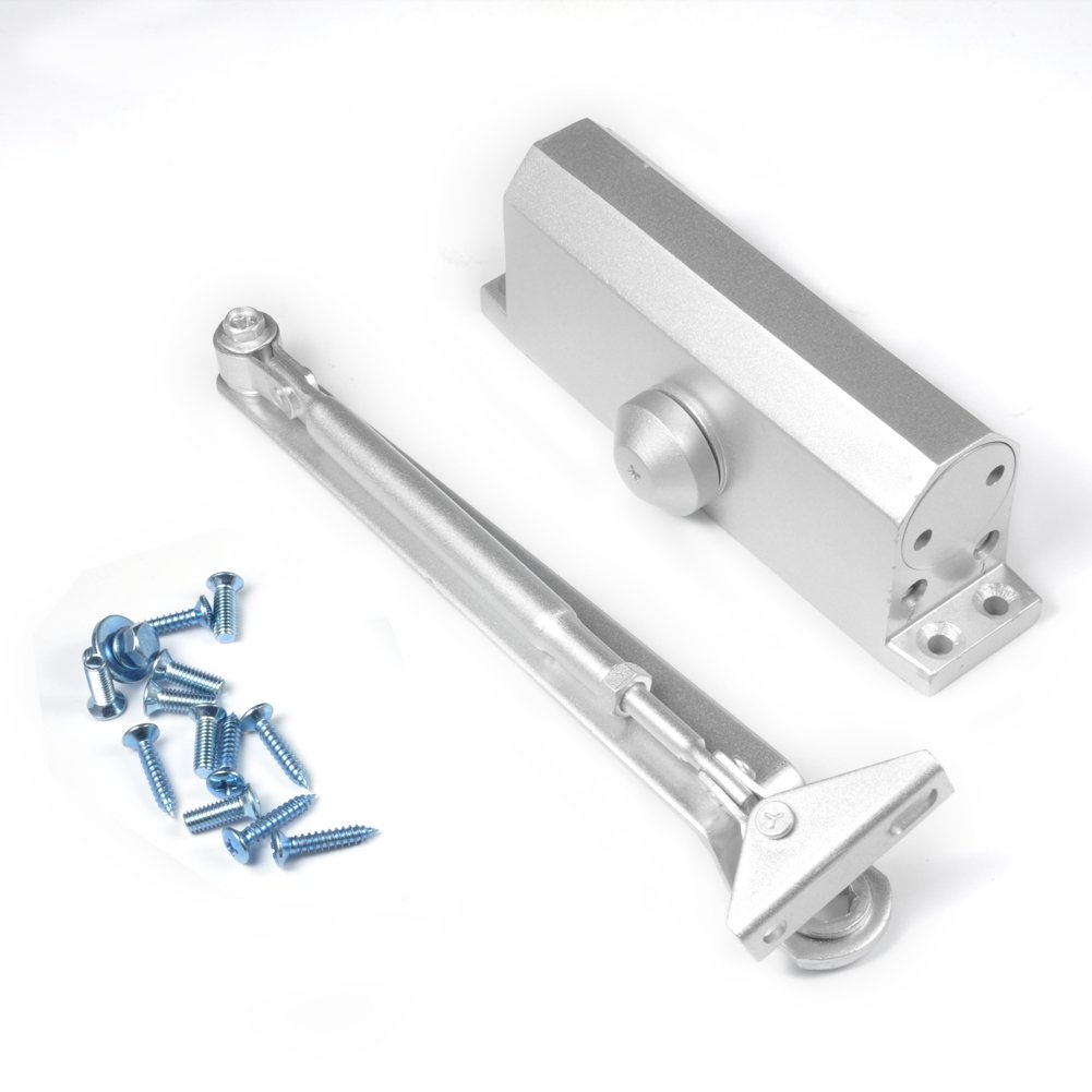 AlvinliteAutomatic Door Closer Hydraulic Retaining Door Closer for One-way Opening for Residential and Commercial Use