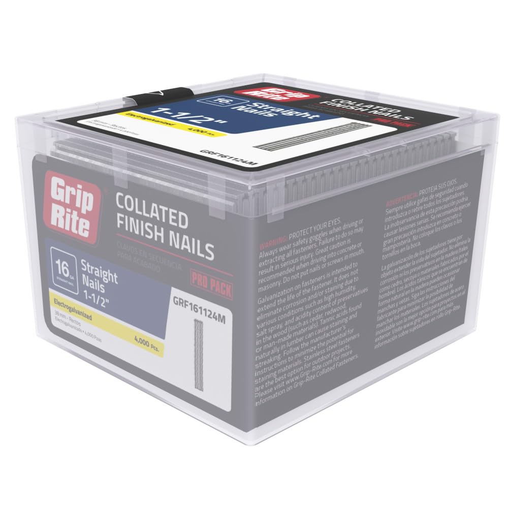 Grip-Rite GRF161124M, Finish Nail 16GA, 1-1/2