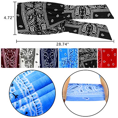 Willbond WILLBOND-11985 6 Pieces Tie Headband For Women, Adjustable Headbands, Knotted African Headbands, Yoga Elastic Non Slip Floral Hair Bands For Running Hiking Cycling Workout thumb #5