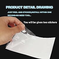Vista 3 de 2Pcs Novelty Stickers for Car or Truck, Transparent Vinyl, Modern Style, Waterproof, Round, Indoor Use, Novelty Theme, CRT2