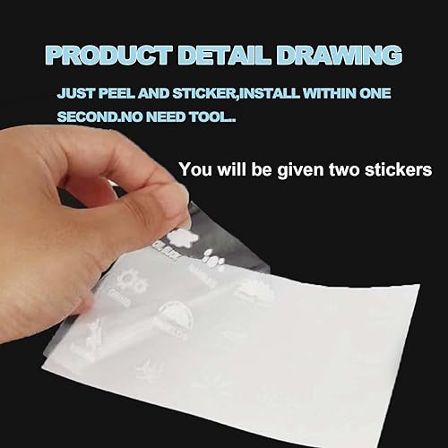 Miniatura 3 de 2 calcomanías novedosas para automóvil o camión, botón sin usar, calcomanías de botón de tablero de control, calcomanías para interruptor de consola