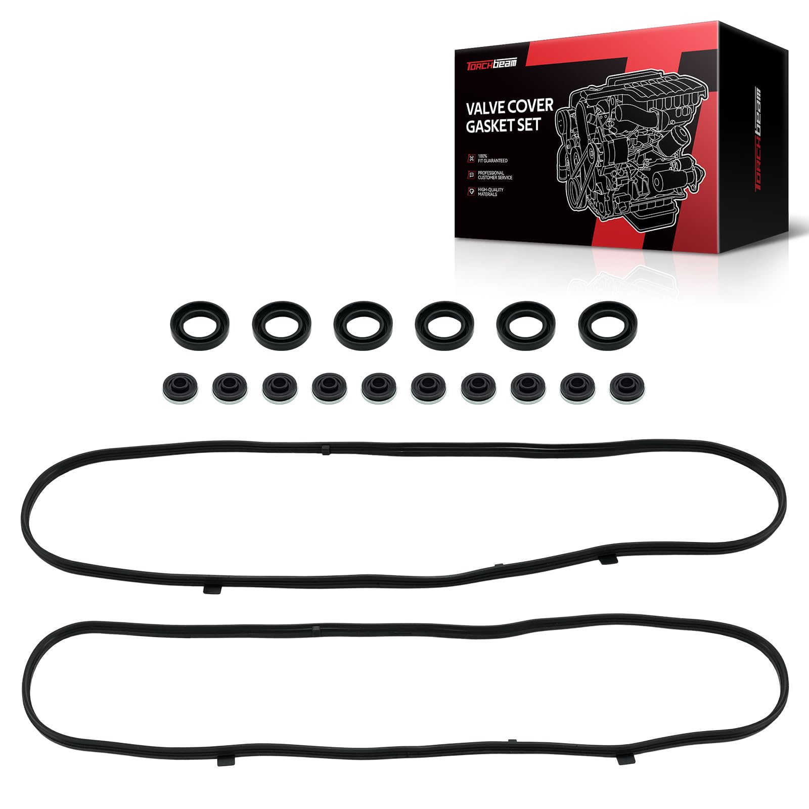 Torchbeam VS50607R Valve Cover Gasket Set for Honda Odyssey 2005-2010 3.5L