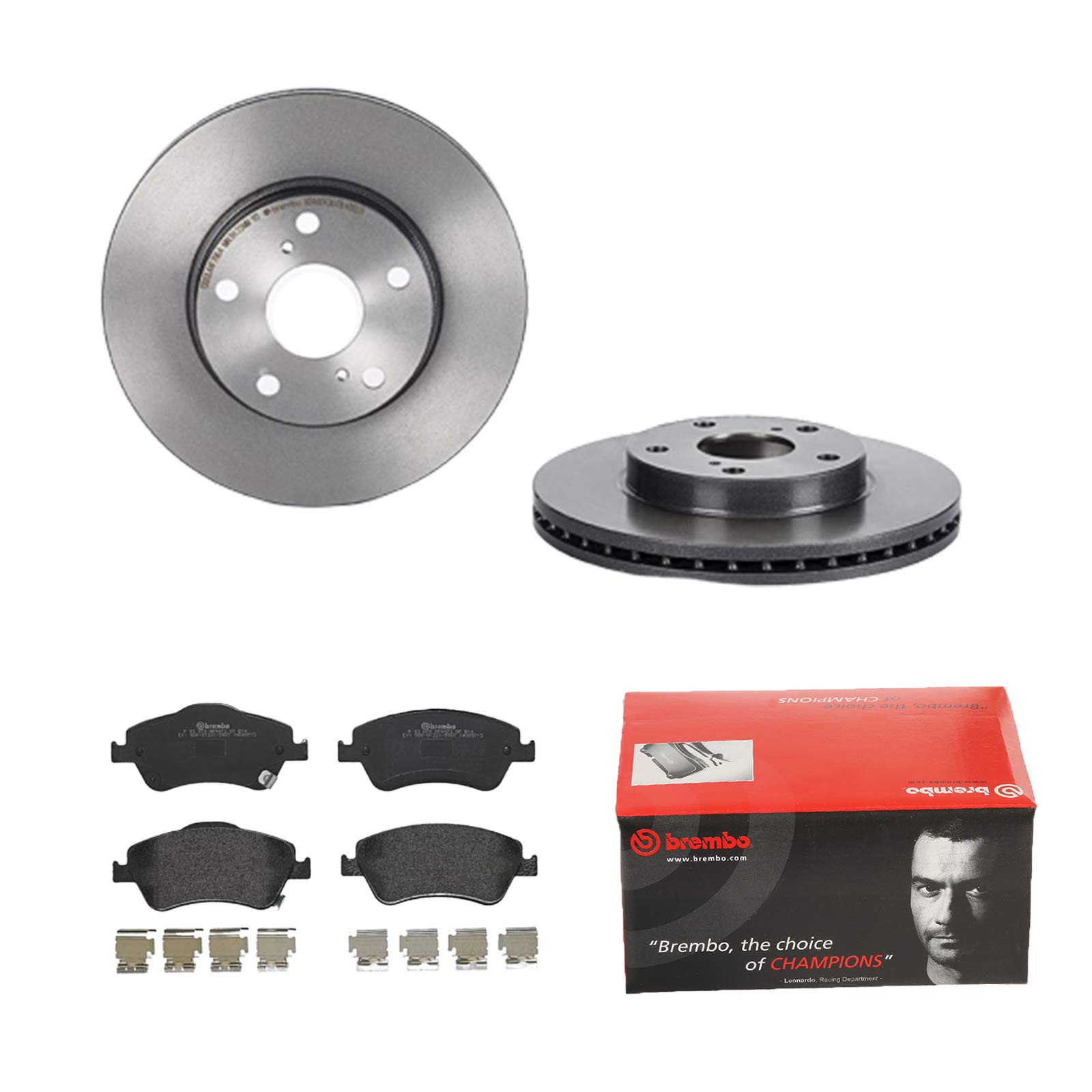 2 Bremsscheiben belüftet 273 mm + Bremsbeläge Vorne von Brembo Innenbelüftet (1420-55977) Bremsensatz Bremsanlage Bremsen-Kit,Bremsenset, Bremsscheiben, Bremsbeläge, Bremsen-Set, Beläge, Bremsbelag,