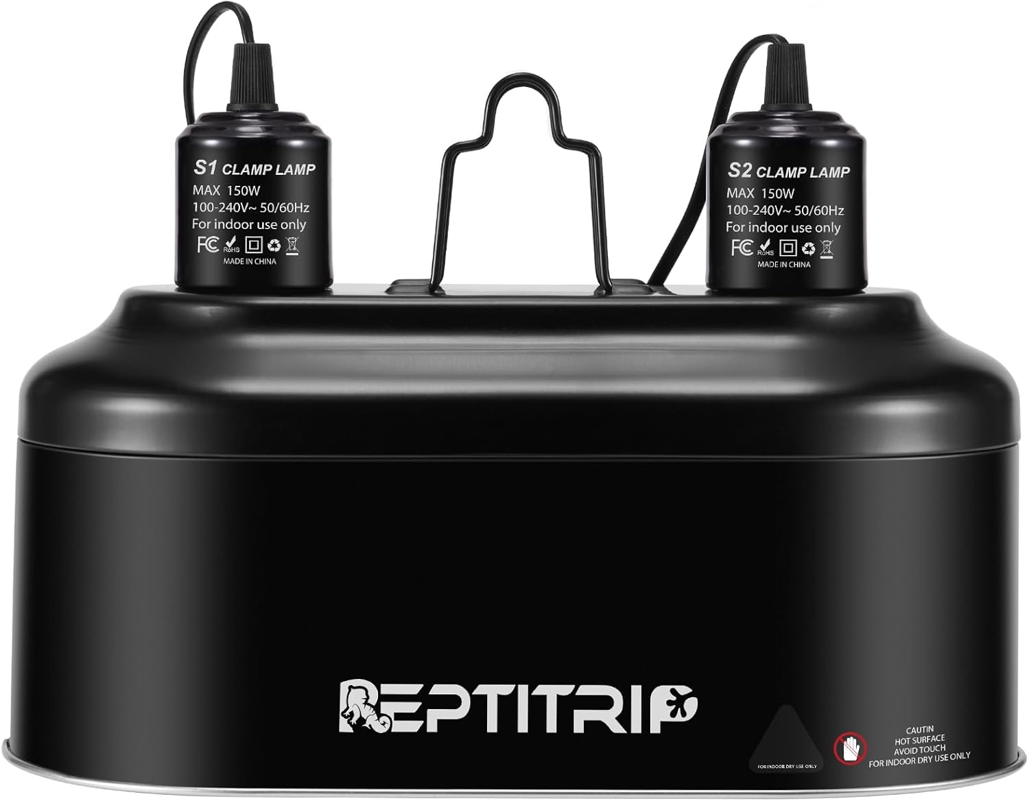 REPTITRIP Dual Reptile Light Fixture, Suitable for Reptile