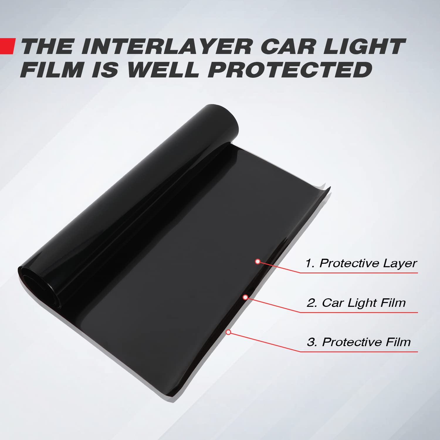 Pellicola Adesiva Colorata Oscurante Per Fari Fanali Auto Moto ROSSA