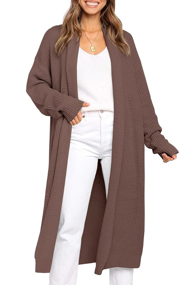 LILLUSORY Long Cardigan Sweaters for Women Fall Trendy Oversized Open Front Winter Coat
