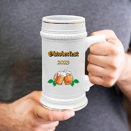 Miniatura 2 de Oktoberfest - Taza de cerveza para el Oktoberfest, taza de cerámica para el Oktoberfest 2023