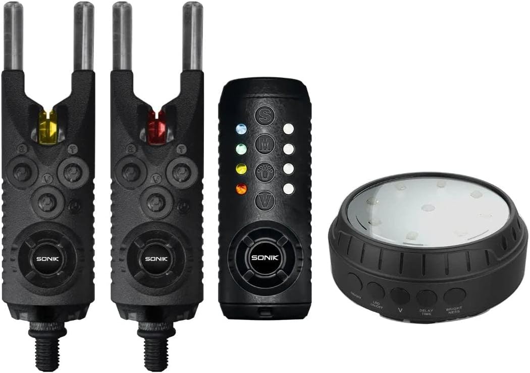 Sonik Gizmo Bite Alarms - 2+1, 3+1, 4+1 Sets Inc Bivvy Light, Single Alarm (3+1)
