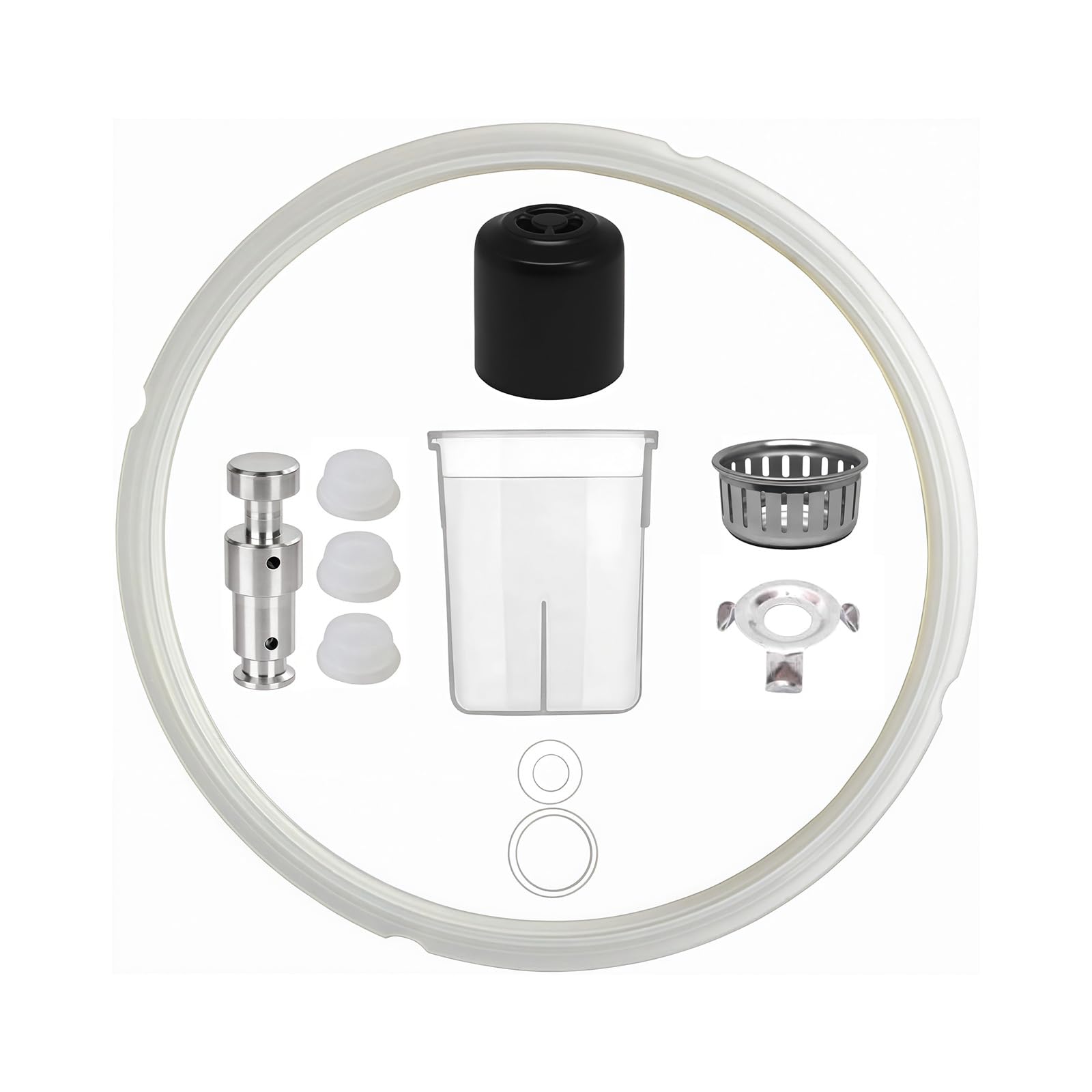 Hsyzygian Efficient Replacement Part for 5 / 6L Electric Pressure Cookers Including Valves O Rings and Float Valves Caps Parts