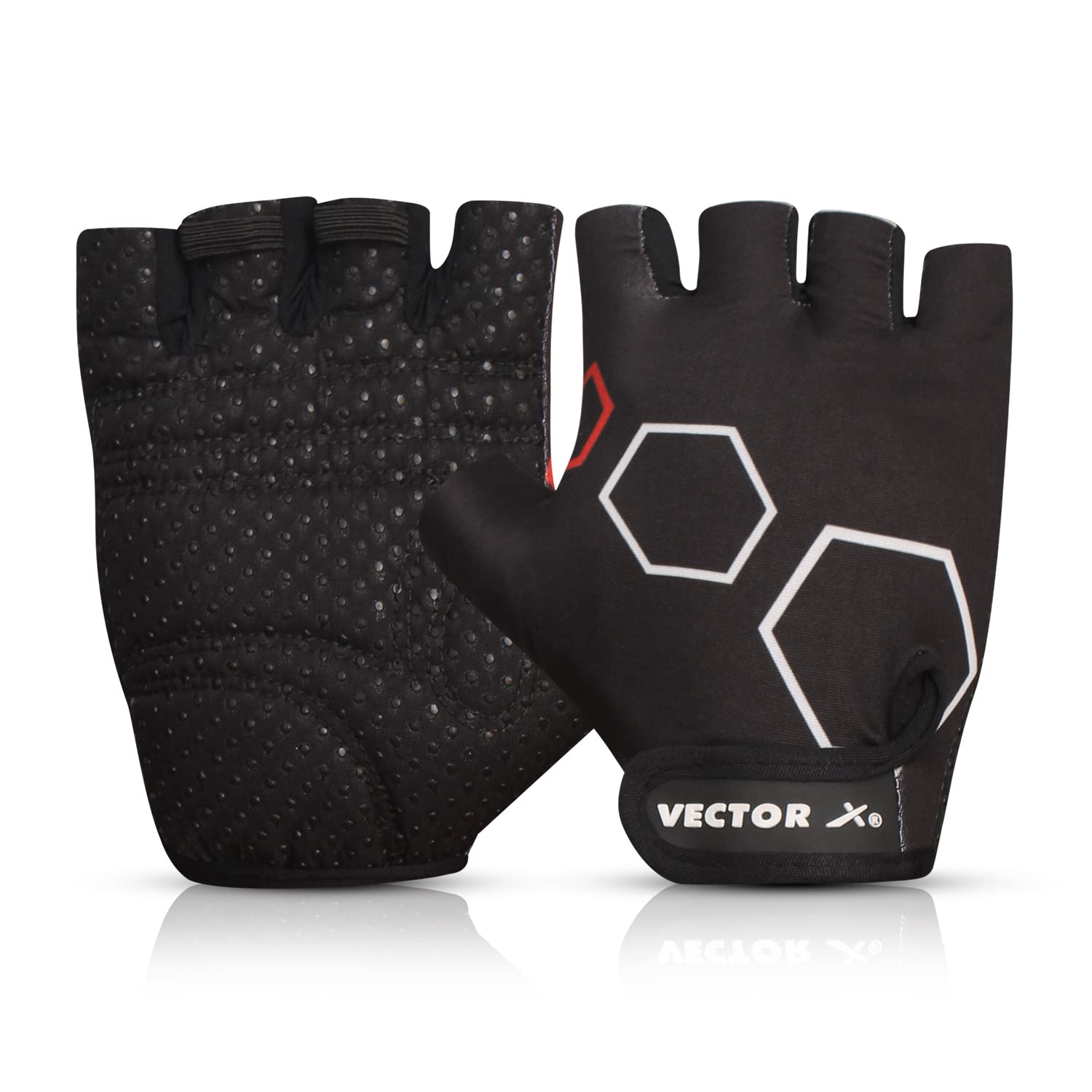 Vector X VX-300 Gym Fitness Fingerless Gloves for Men Women Sports Practice Gloves with Wrist Support Accessories Size- Small (Black) (B00VJJQP0U) Amazon Price History, Amazon Price Tracker