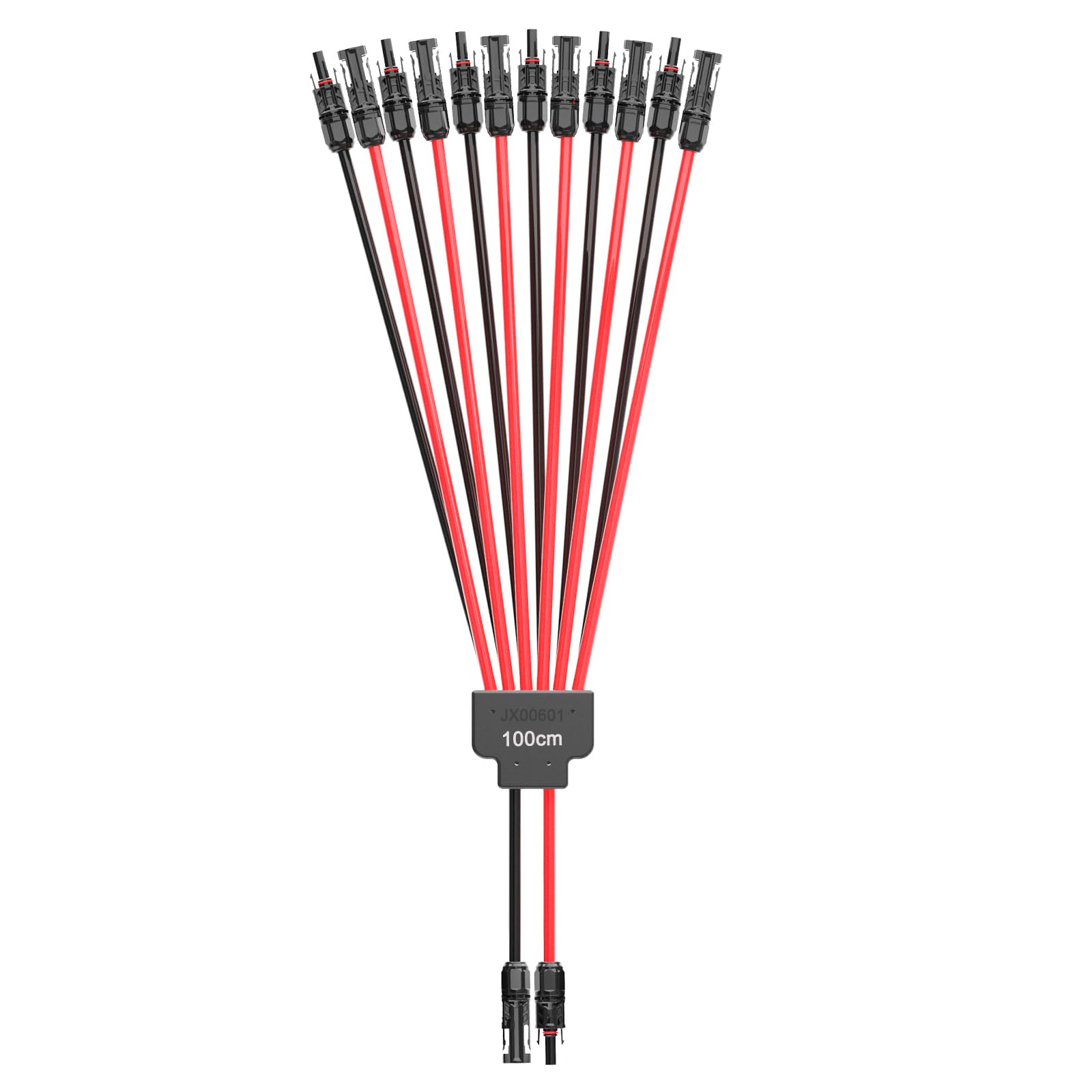 MXRPV Solar-Anschlusskabel,Solar-Panel Y Zweig Parallelverbinder,30A 1000V 6mm² 2 bis 4 Splitter Solar-Panel-Steckverbinder Verlängerungskabel Solarkabel Stecker