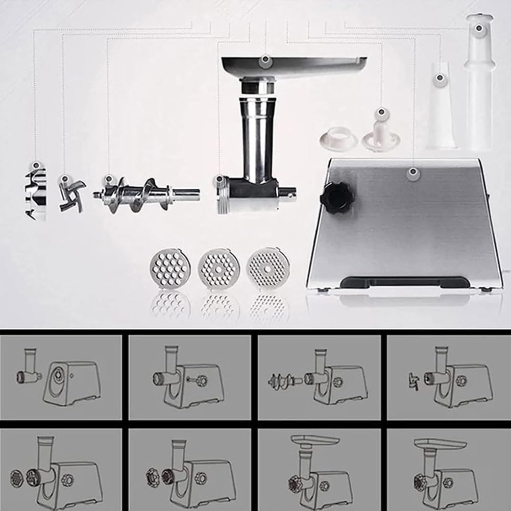 FURLOU Macchina per mangime per Cani e Gatti per Uso Domestico, Macchina elettrica per Pellet per mangime per Animali Domestici, granulatore per Esche, stampi opzionali in 3,5-10 mm 5.0