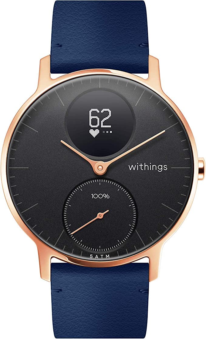 WITHINGS - Premium Lederarmband für ScanWatch, Steel HR, HR Sport, Move ECG, Move und Steel
