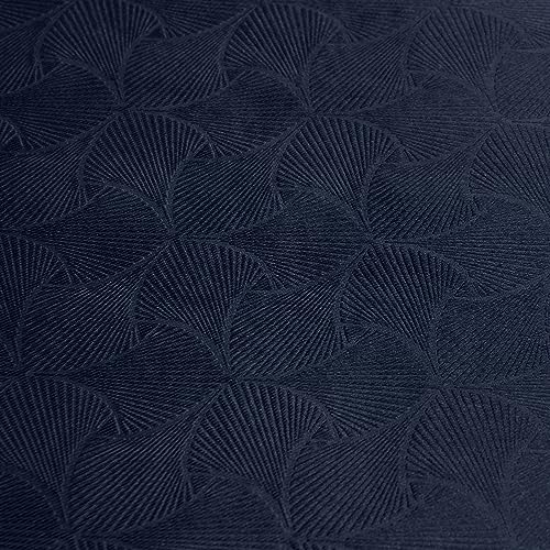 Image of Deconovo Fashionable Rod Pocket Blackout Curtains Room Darkening Curtains Window Treatments Shade Curtains for Study （5.2 Feet-Window） 52W x 63L Inch Blue 2 Drapes