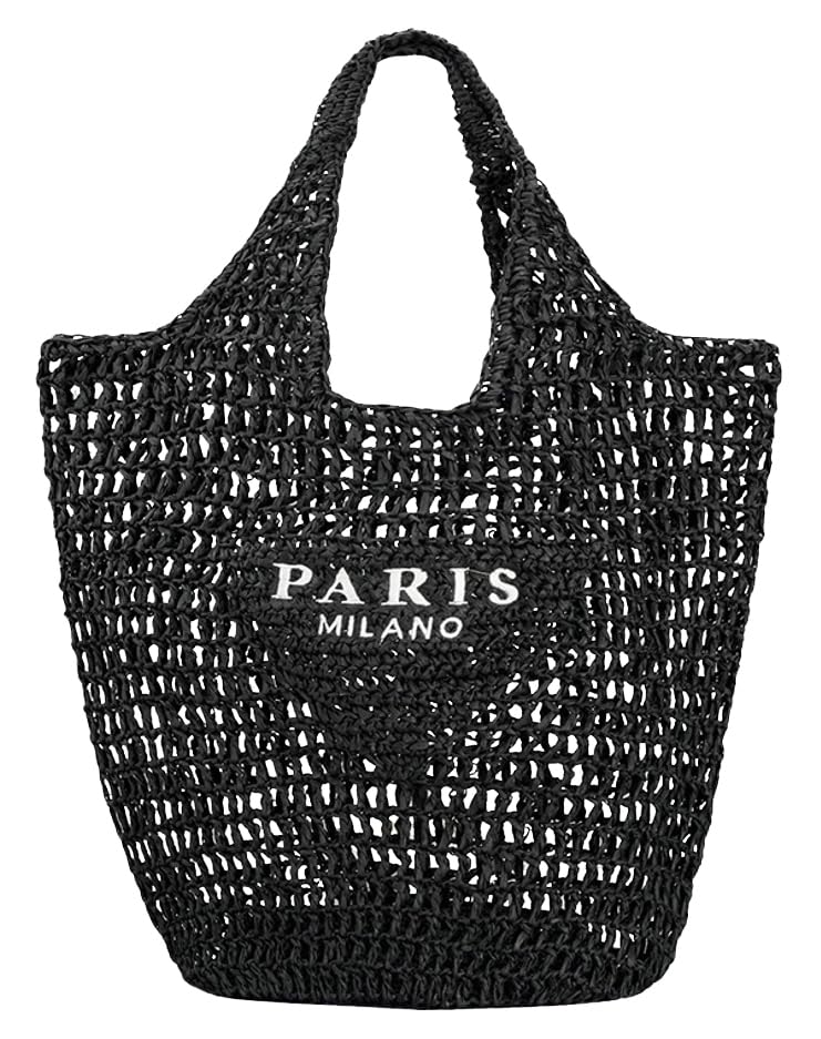 Crochet Straw Bags for Women Knit Tote Bag hobo Bag Hollow Out Summer Purses Trendy Beach Bag
