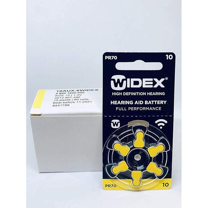 Buy Widex 10 no PR70 Mercury free Hearing Aid battery(6x2 pack=12