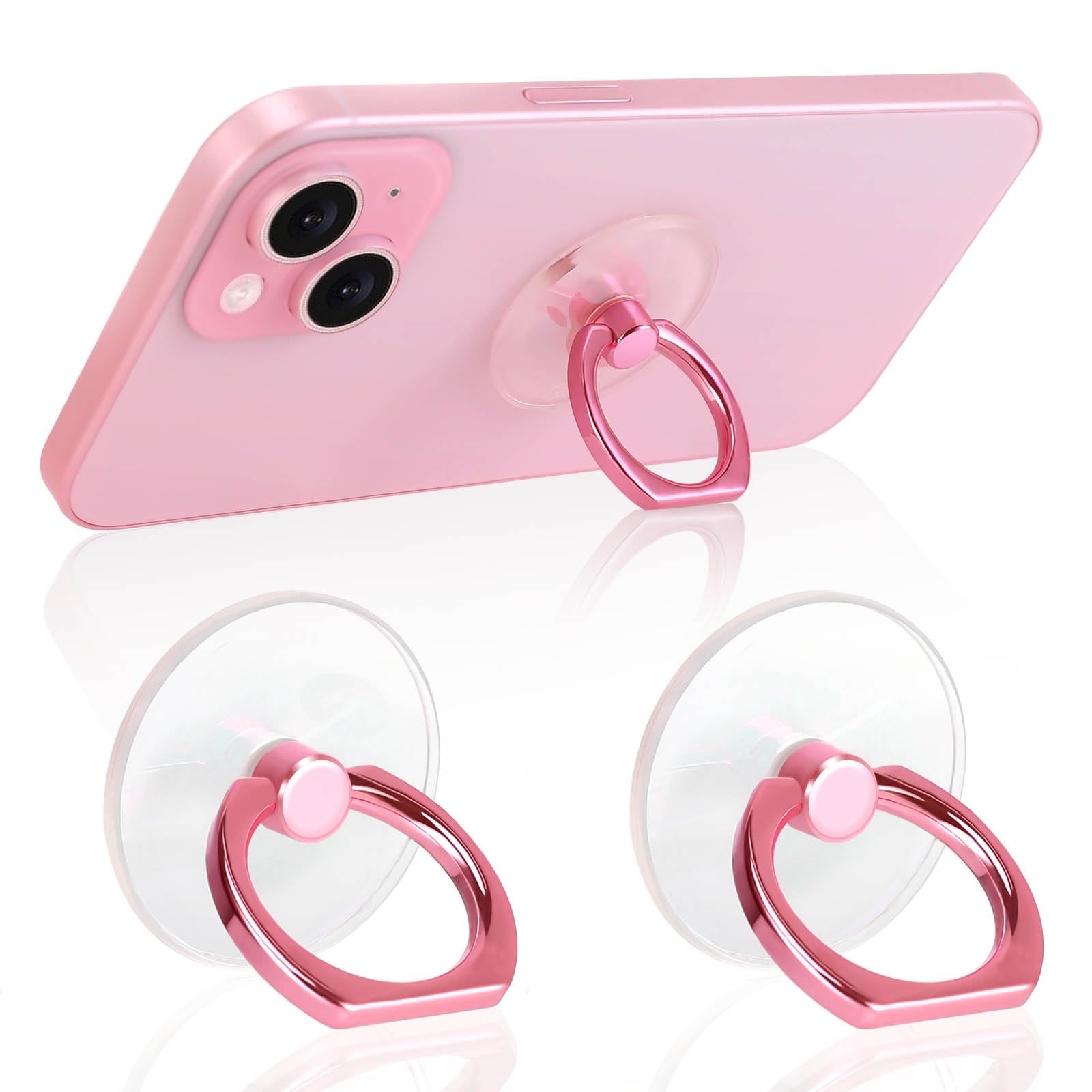 Amazon.com: Pink Jsoerpay Clear Phone Ring Holder 2 Pack